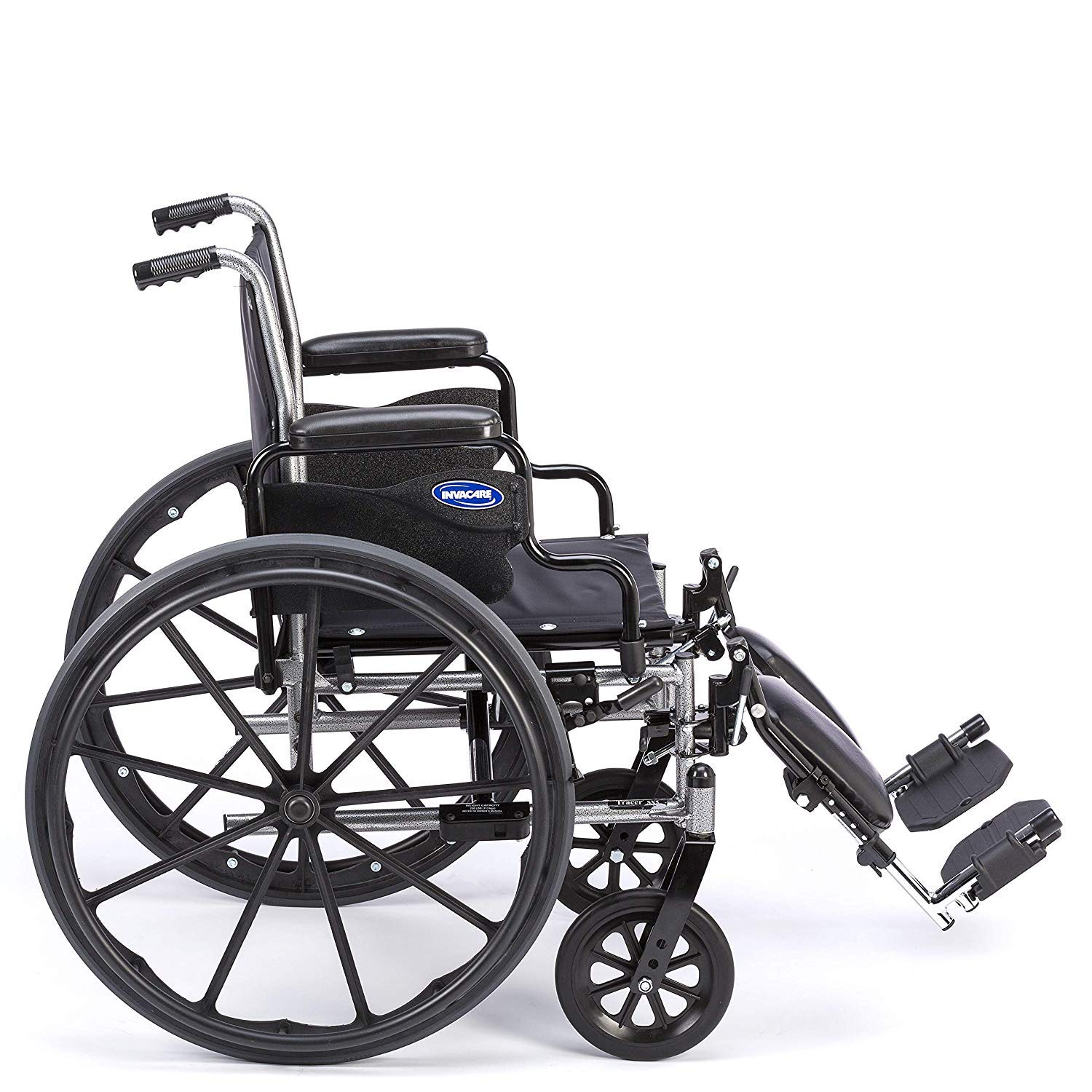 Invacare Tracer SX5 Wheelchair for Adults Everyday Folding 22 Inch Seat Padded Legrests & Desk Arms