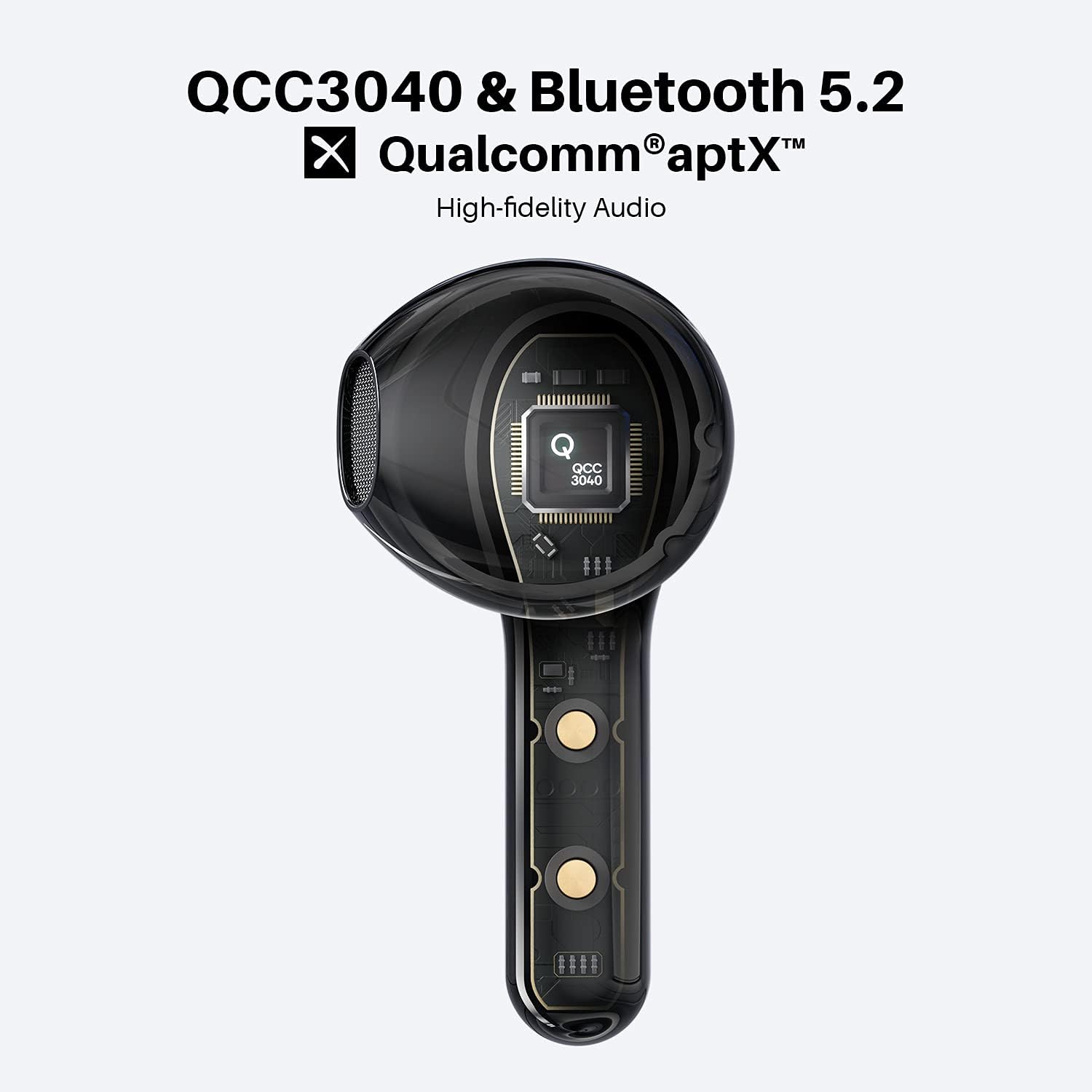 Wireless Earbuds, Tribit Bluetooth 5.2 Earbuds Qualcomm QCC3040, 4Mics CVC 8.0 Call Noise Canceling Crystal-Clear Calls Comfortable Earbuds 32H Playtime Wireless Bluetooth Headphones, FlyBuds C2 Pack of 2