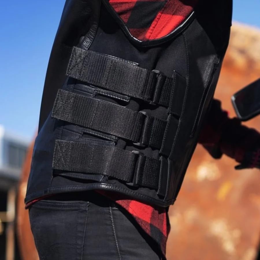 First Mfg Co - Commando - Men's Motorcycle Biker Riding Leather Vest