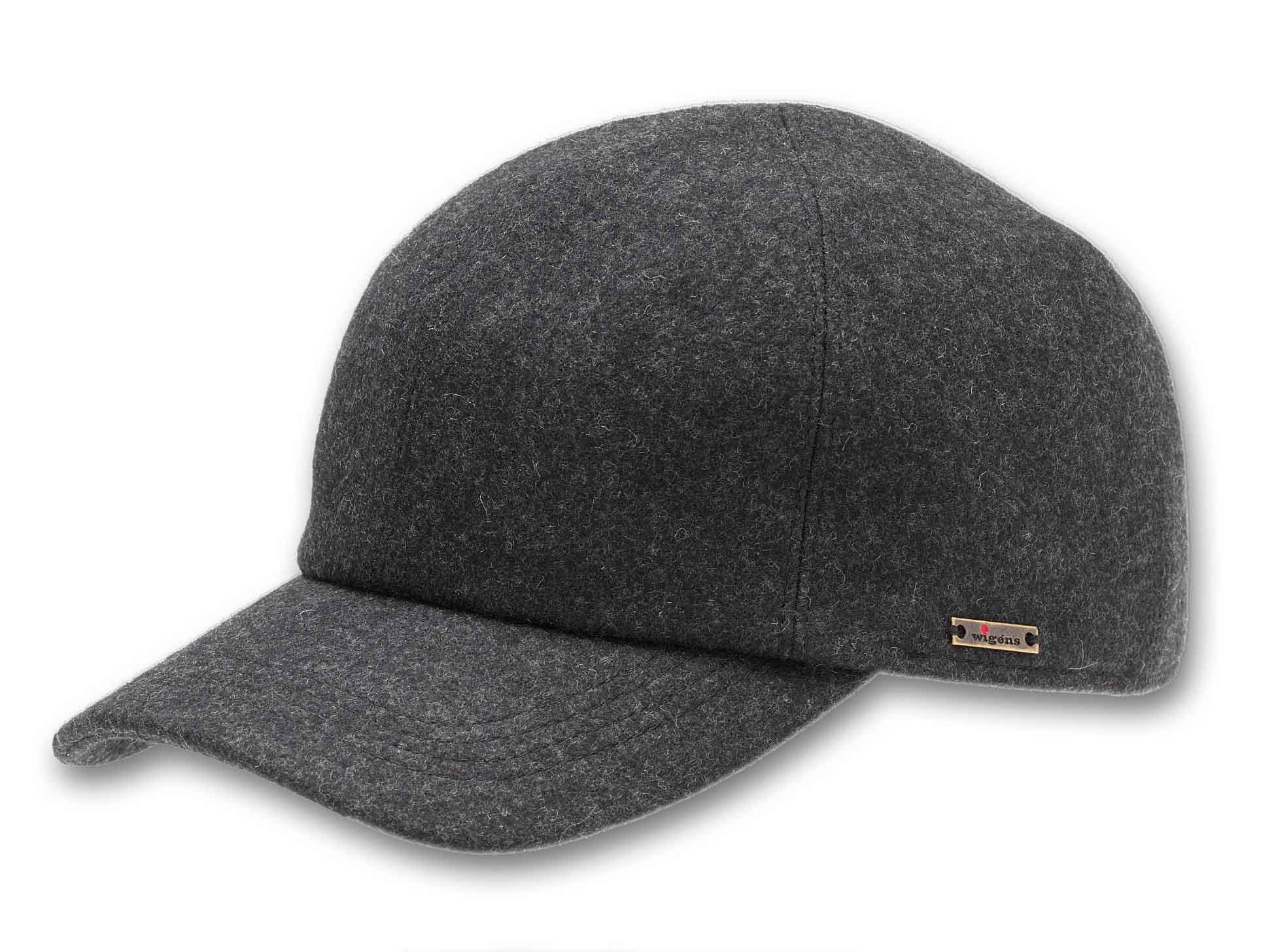 Wigens Men&s Wool Baseball Cap with Earflaps - Grey 64