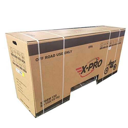 X-PRO Storm 150 Dirt Bike with 4-Speed Manual Transmission, Electric/Kick Start, Big 19"/16" Tires!