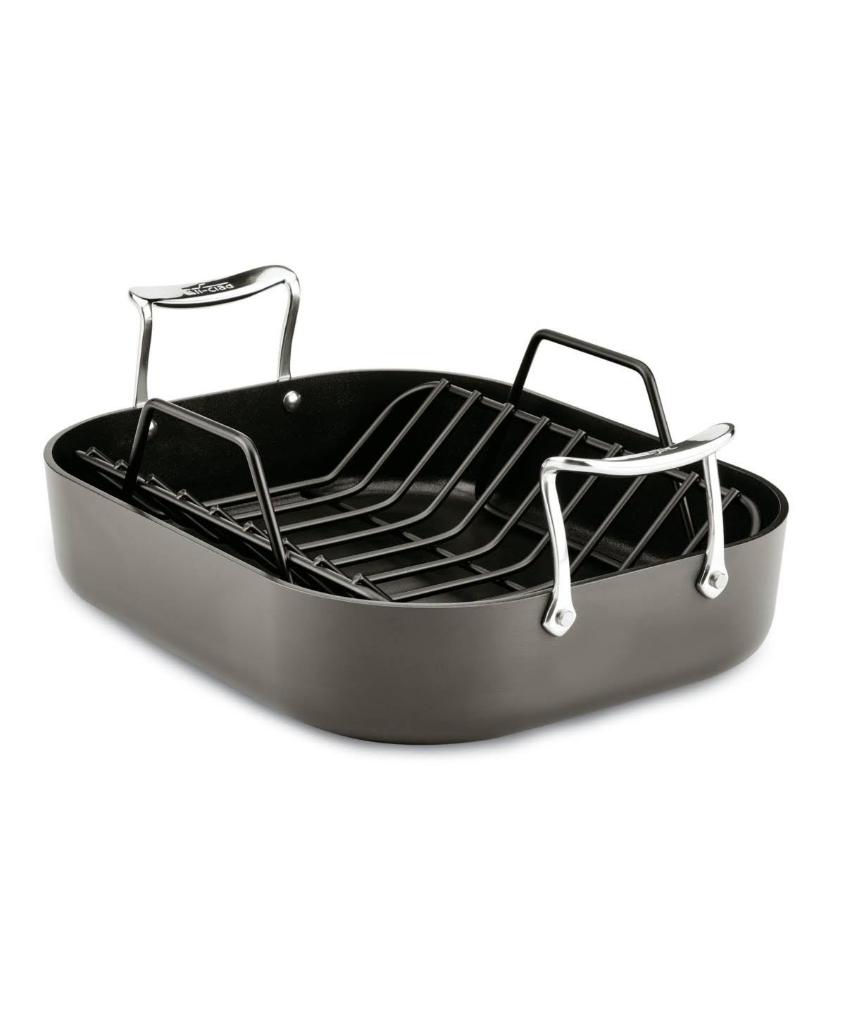All-Clad Essentials Roaster with Rack, 11 X14 in, Grey