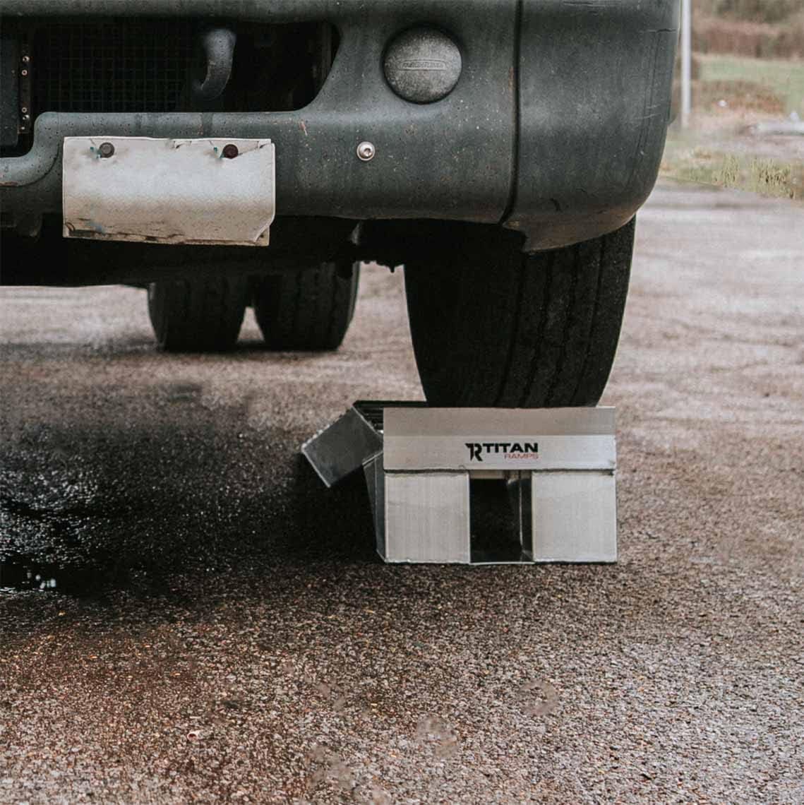 Titan Ramps Heavy Duty Aluminum Semi Truck Riser Ramp 20,000 LB Capacity