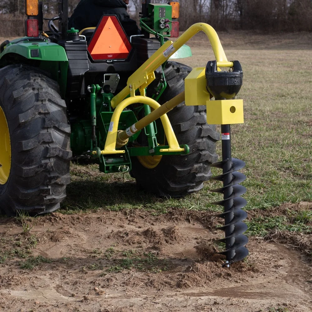 Titan Attachments 30 HP 3 Point Post Hole Digger with 12in Auger Attachment, PTO Powdered Digger, Compact Tractor Attachment for Fence Posts, Deck and Building Frames, Plant Trees and Shrubs