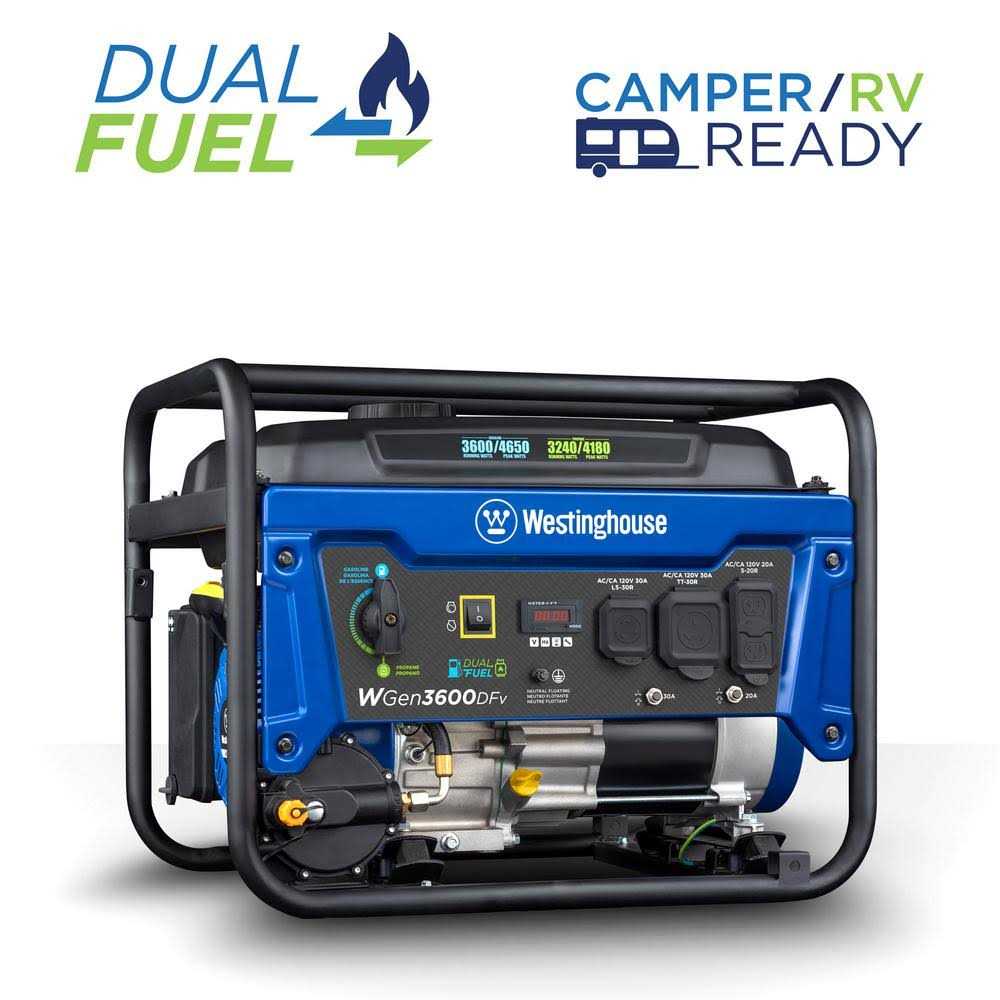 Westinghouse WGen3600DFcv 3600 Watt Dual Fuel Portable Generator