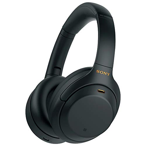 Sony WH-1000XM4 Wireless Industry Leading Noise Cancelling Over-Ear Headphones with Mic for Hands Free Calling and Alexa, Silver WH-1000XM4/S Bundle w/Case + Deco Gear Portable Charger + Gym Bag