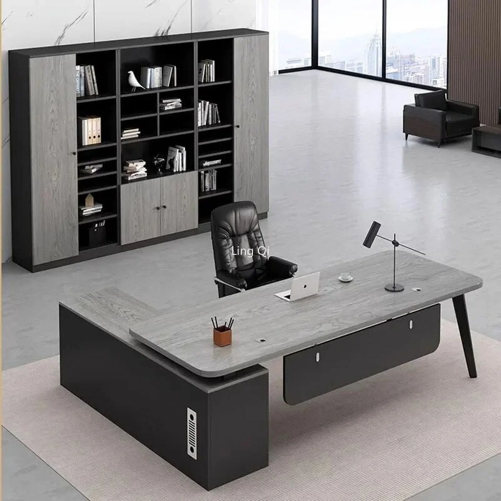 L Shaped Standing Office Desk Accessories Reception Executive Storage Computer Desks Home Conference Escritorio Modern Furniture