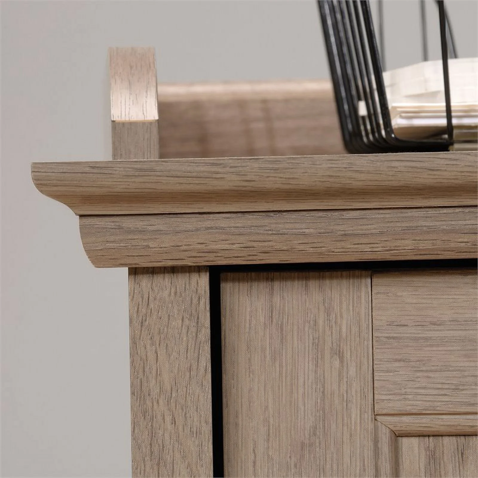 Sauder Barrister Lane L-Desk, Salt Oak Finish