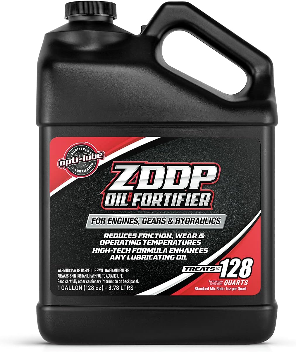Opti-LUBE ZDDP Oil Fortifier: 1 Gallon Without Accessories, Treats up to 128 Quarts of Oil
