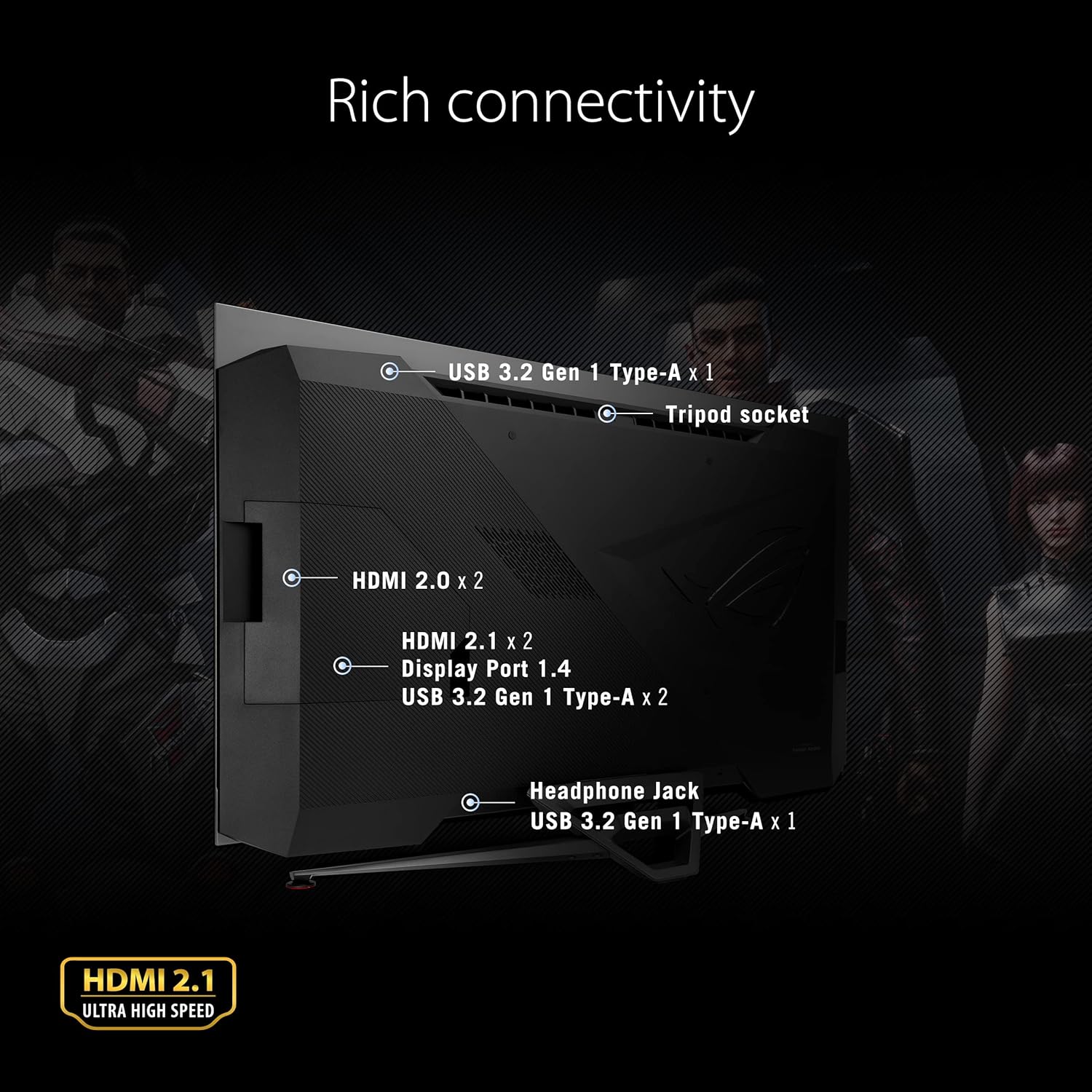 ASUS ROG Swift 41.5” 4K OLED Gaming Monitor (PG42UQ) - UHD (3840 x 2160), 138Hz, 0.1ms, HDMI2.1, True 10 bit (Renewed)