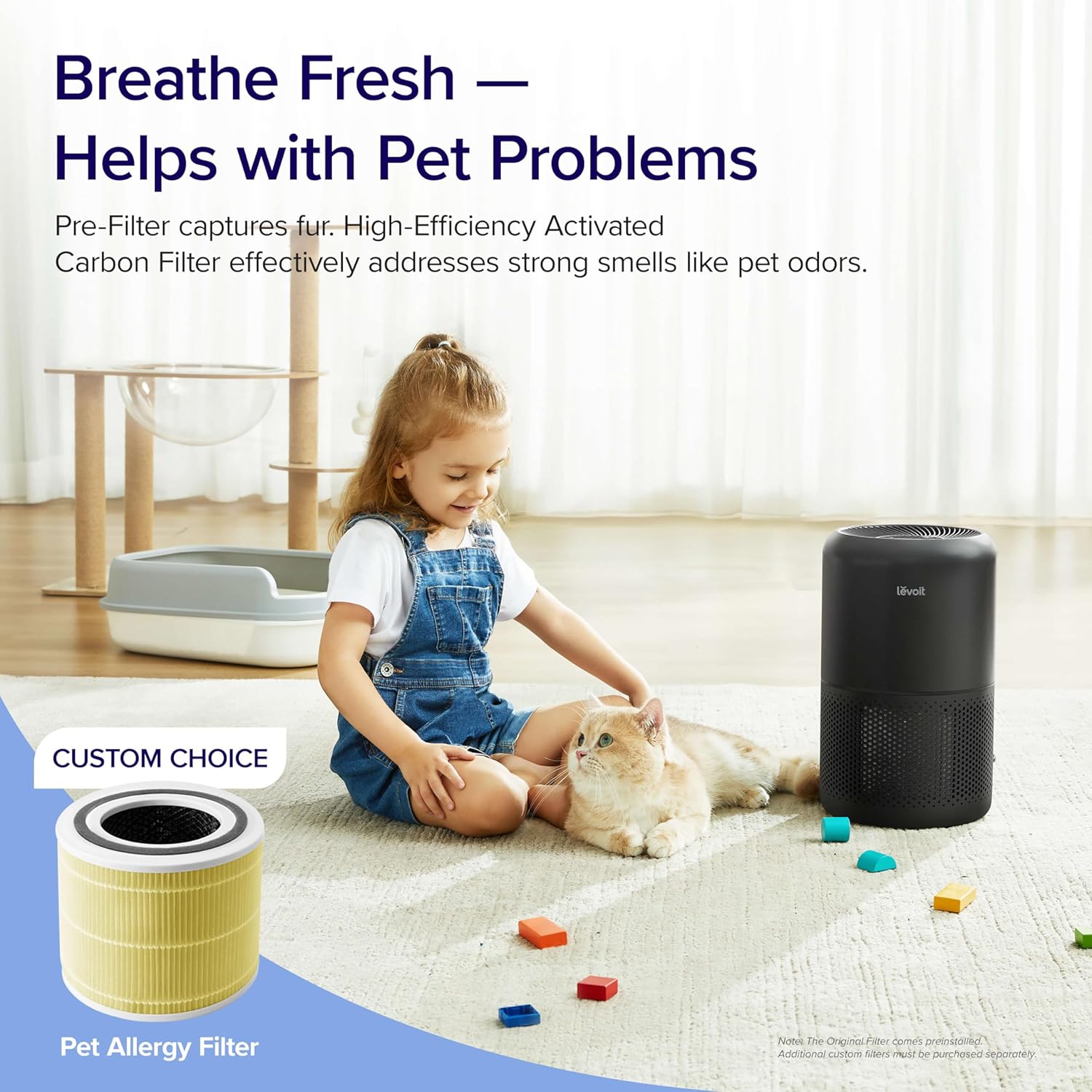 Levoit Air Purifier Core300-P & Smart Humidifier for Home Bedroom Allergies Pets