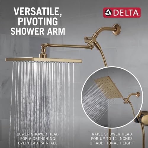 DELTA -FAUCET 10-inch Raincan Shower Head and Hand Held Shower Combo