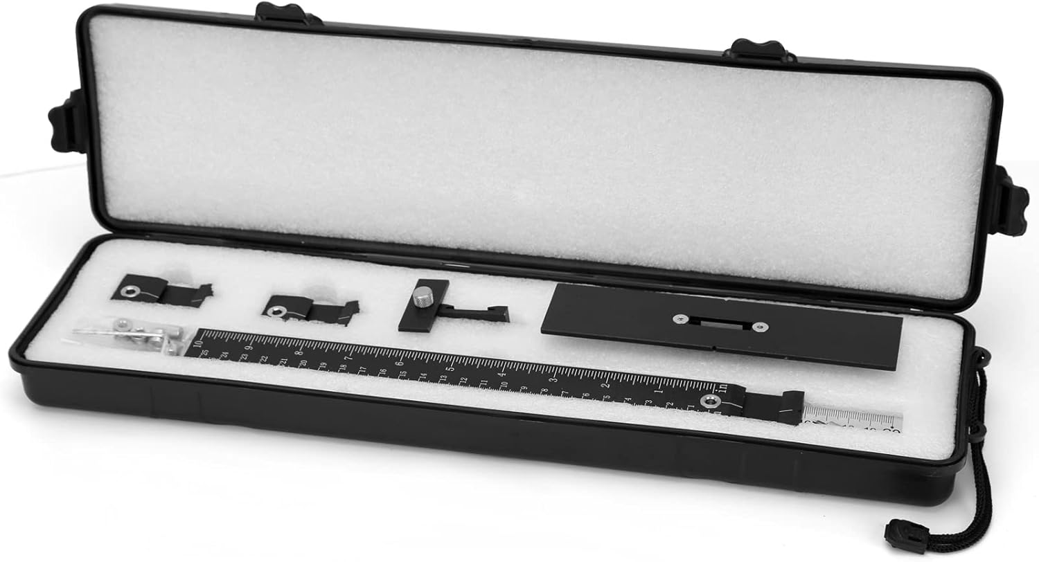 ASCENDAS Cabinet Hardware Jig, Aluminum Alloy Cabinet Jig for Handles and Pulls, Drill Guide Sleeve Drawer Pull Jig Tool for Cabinet Doors Knobs and Drawer Pulls