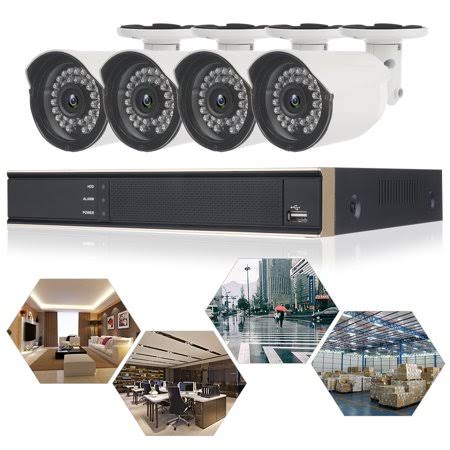 Did 4CH AHD 720p CCTV Camera Security System with 4 Pcs IP Outdoor IR Night Vision Home Security Camera System White (Wireless S