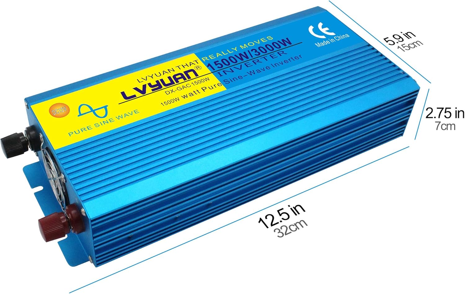 Cantonape Pure Sine Wave Inverter 4000W Power Inverter 24V to 110V DC to AC with LED Display Remote Controller for Truck RV Home Solar System