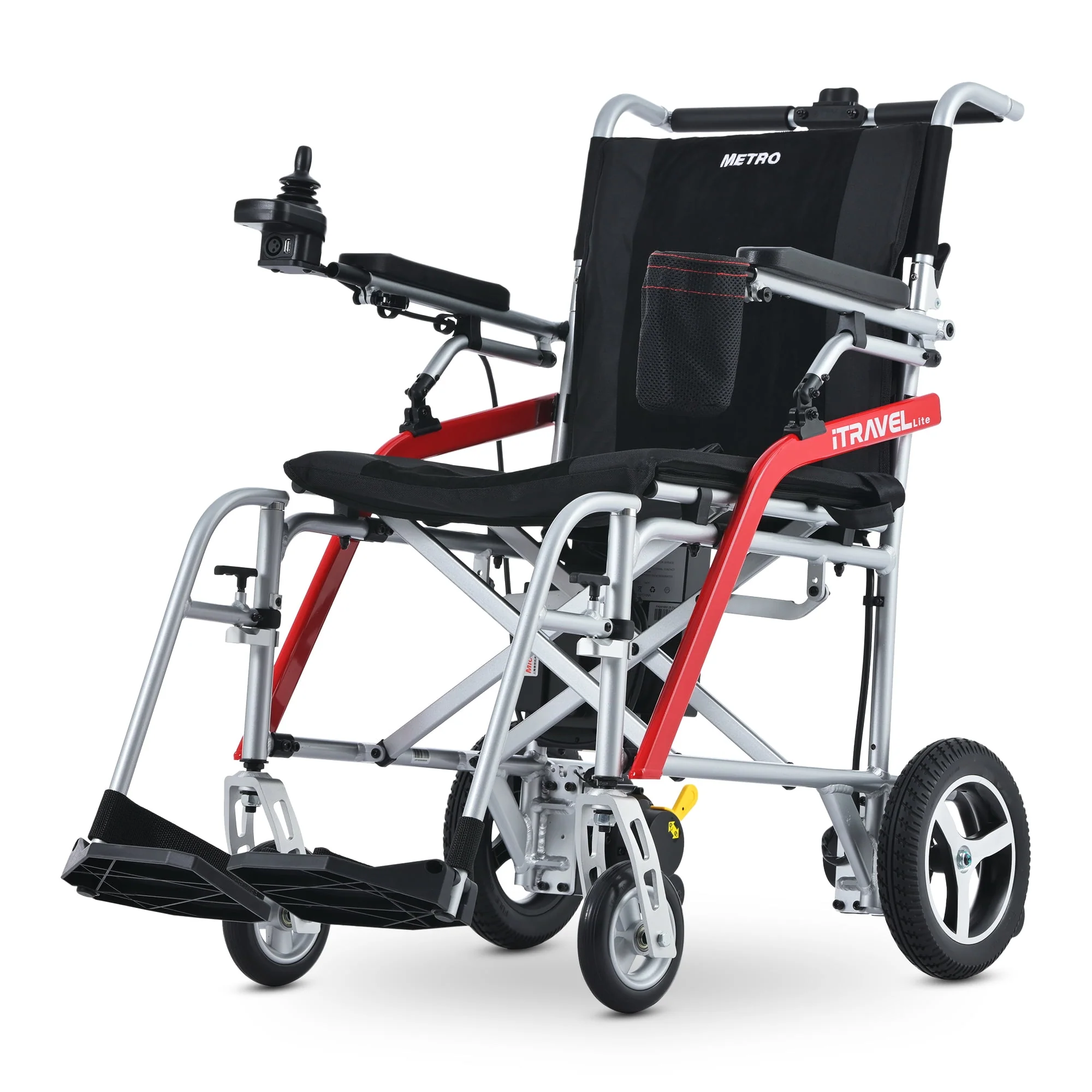 Segmart Lightweight Electric Wheelchair for Adults, 33lbs Travel Size Foldable Intelligent Motorized Wheelchair with Cup Holder & Anti-Tipper, Air Travel Allowed, 220LBS