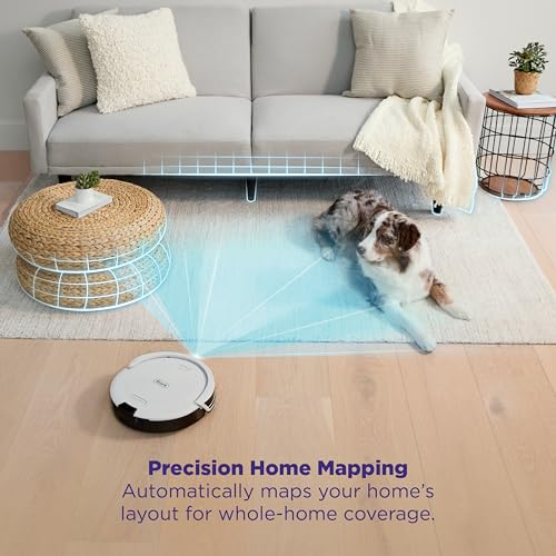 Shark Navigator Robot Vacuum and Self-Empty Base with Bagless 60-Day Capacity Self-Empty Base, SmartPath Navigation, Powerful Pet Hair Pickup, Anti-Hair Wrap, For Carpets & Hard Floors, Grey, RV2120AE
