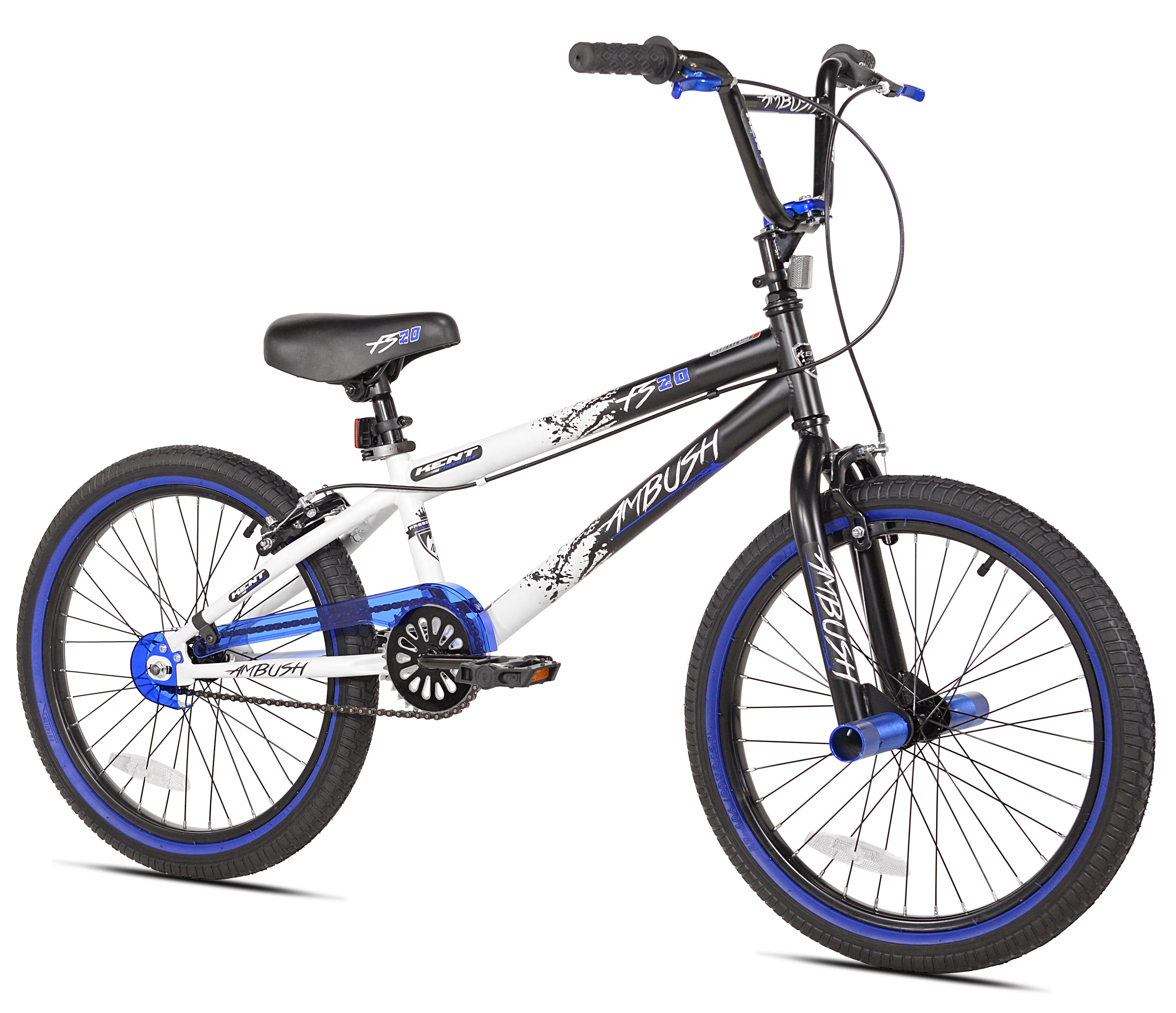 Kent Bicycles 20 Boy's Ambush BMX Child Bike, Black/Blue