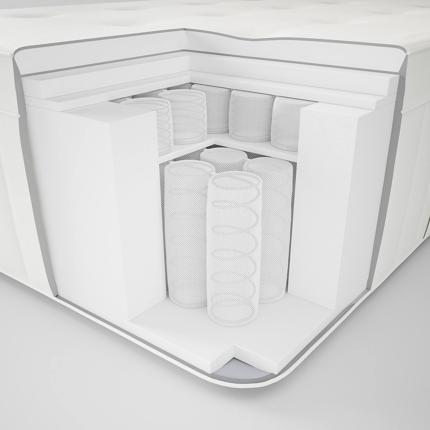 IKEA - HESSTUN Eurotop Mattress, firm/white, King