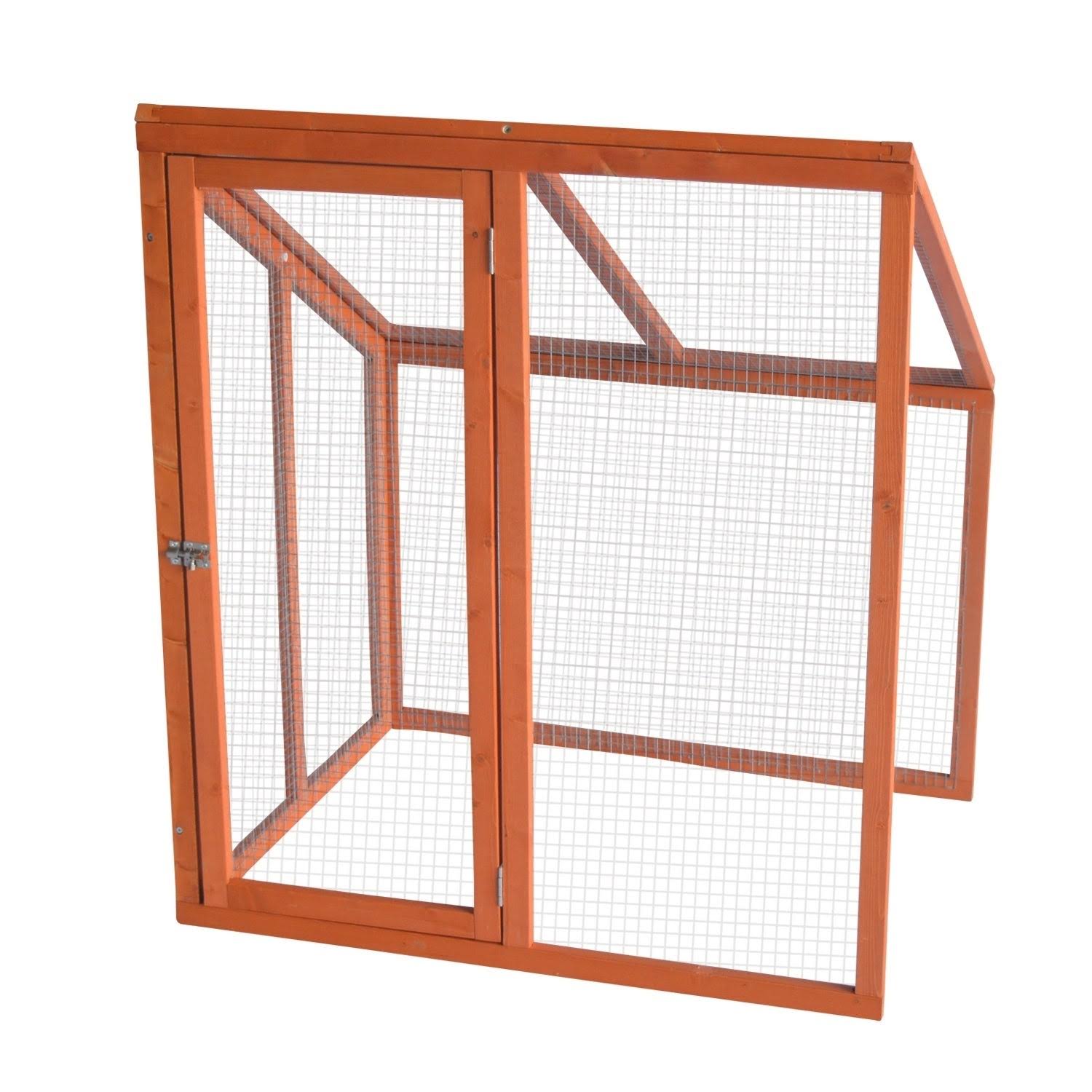 Kinpaw Large Chicken Coop, Wooden Hen House, Customizable Poultry Cage for Small Animals, Bunny Hutch w/ Outdoor Runs - 1pc-outd