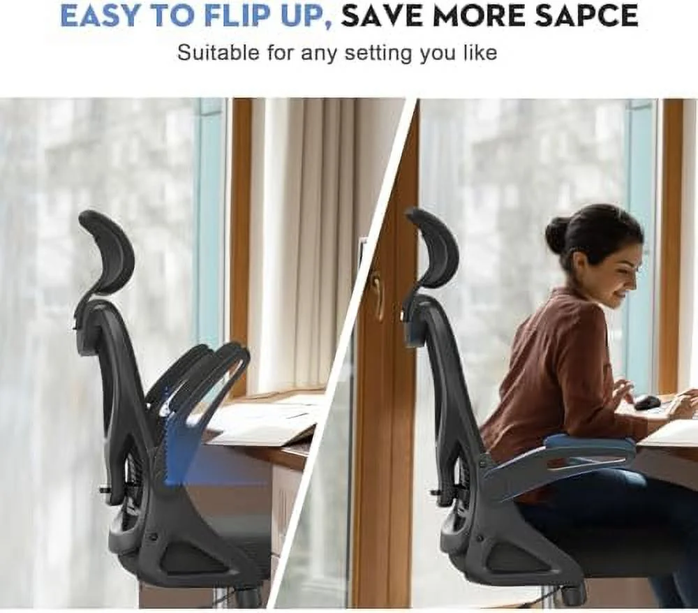 Office Chair - Ergonomic Desk Chair with Adjustable 2D Headrest &amp; Lumbar Support  Til t&amp; Height Adjustment  Office Desk Chairs