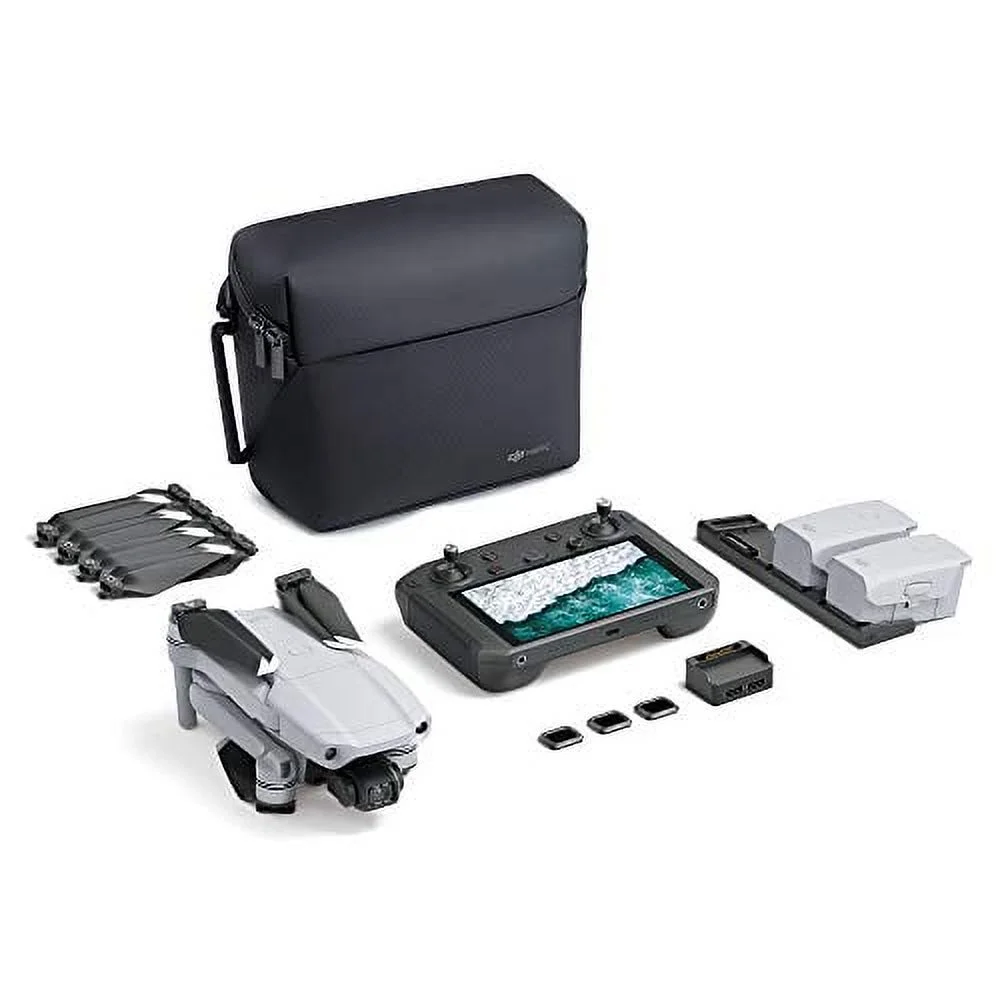 DJI Mavic Air 2 Fly More Combo with DJI Smart Controller - Drone Quadcopter UAV with 48MP Camera 4K Video 1/2"" CMOS Sensor 3-Axis Gimbal 34min Flight Time ActiveTrack 3.0, Gray - Curated Treasures Market