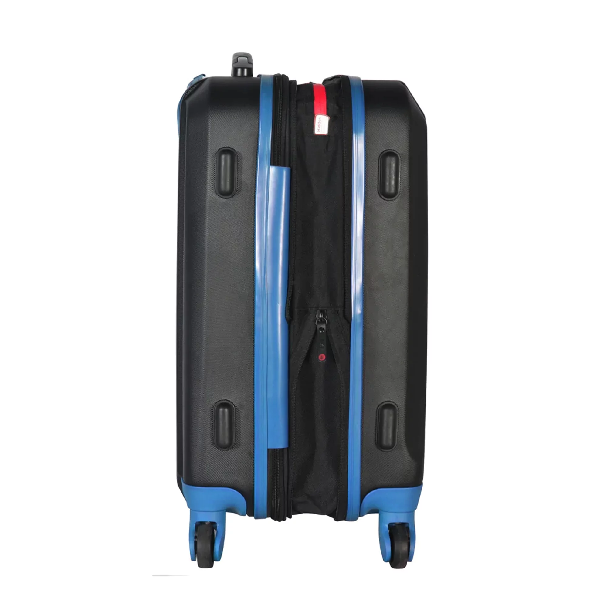 Olympia U.S.A. Apache Expandable Hardside Carry-On Luggage Spinner Suitcase with Laptop Compartment, Black/Blue