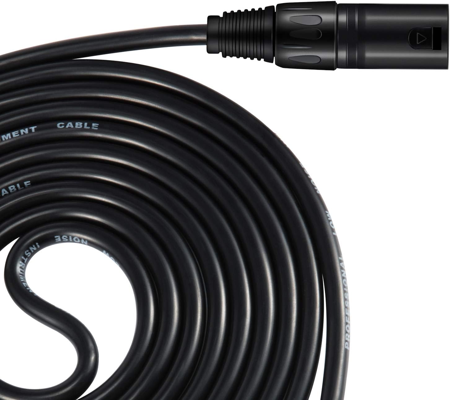 Moukey, 50ft XLR 50 Feet Microphone Male to Female Mic Cables Cord, Black 3-Pack