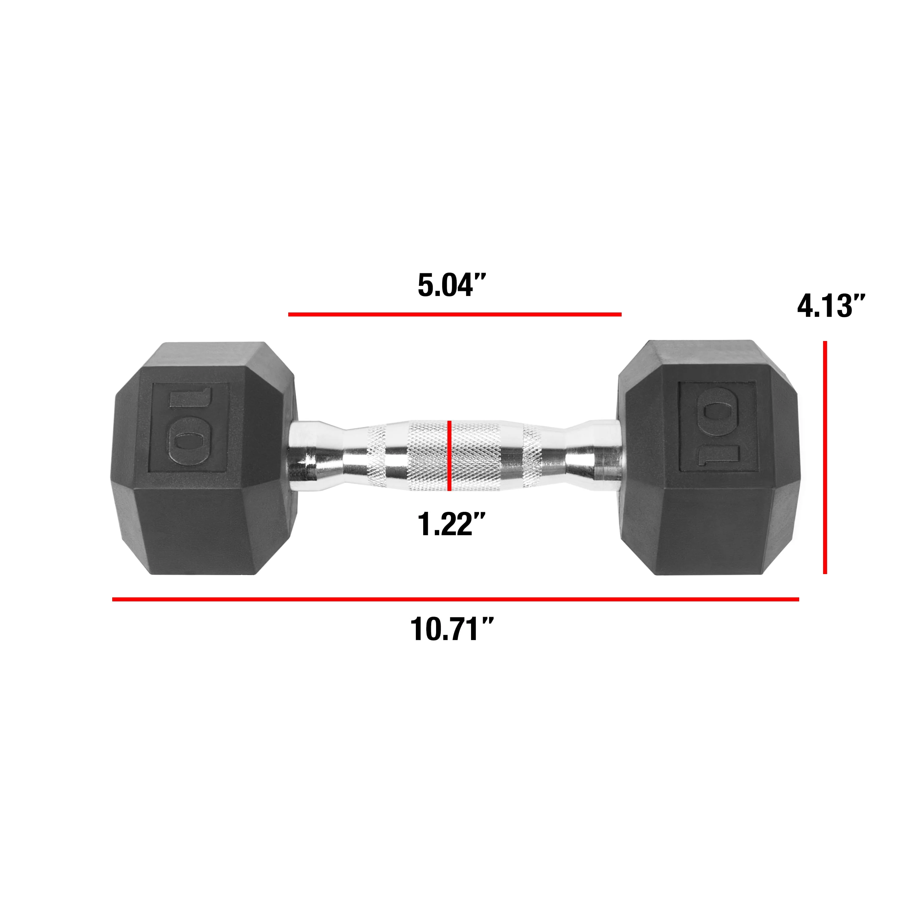 CAP Barbell, 20lb Coated Rubber Hex Dumbbell, Pair