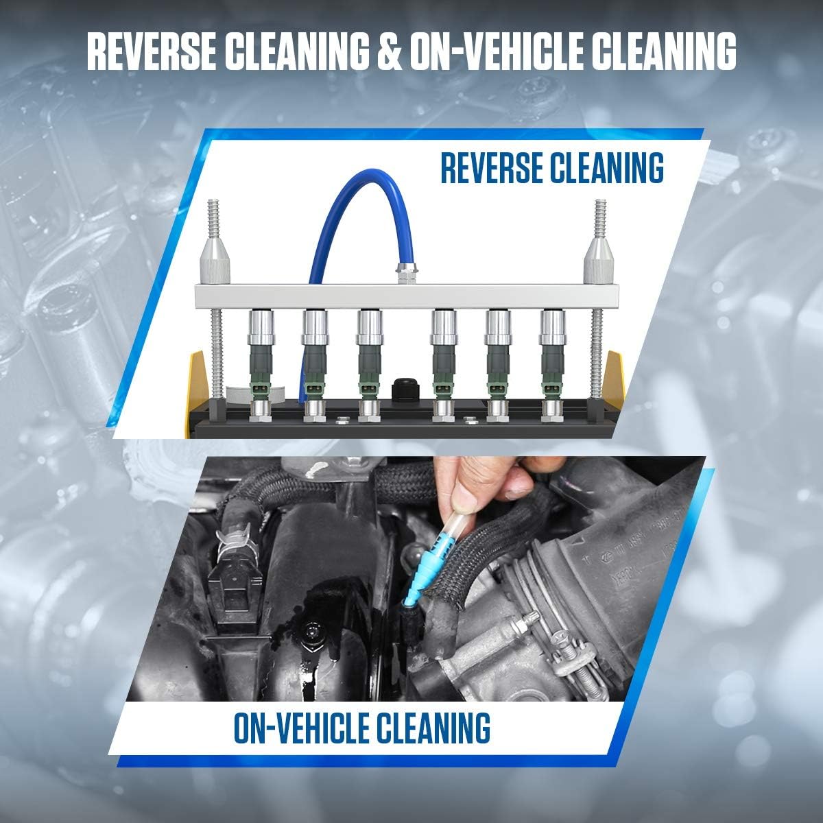 AUTOOL Automotive Fuel Injection Systems Cleaning Tools CT-200 Fuel Injector Cleaner and Tester 110V Fuel Injection Systems Cleaning Testing Tools