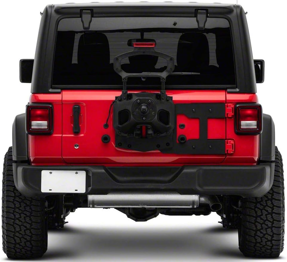 Redrock 4x4 HD Tailgate Mounted Tire Carrier Compatible with 18-22 Jeep Wrangler JL