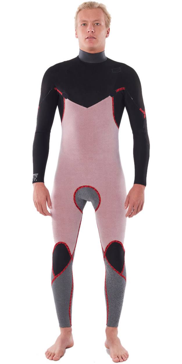 Rip Curl Dawn Patrol 4/3mm Chest Zip Mens Wetsuit - Black