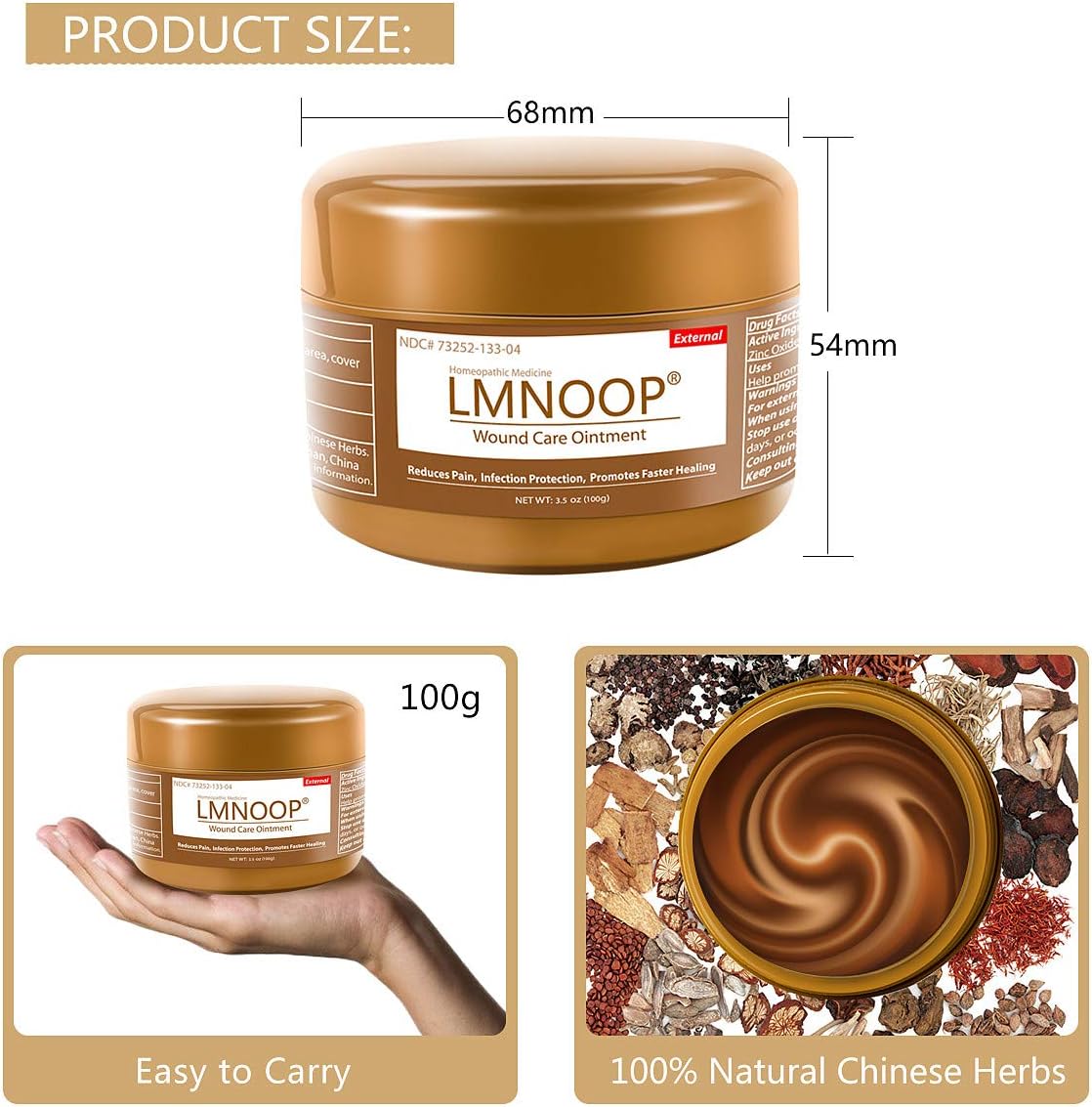 LMNOOP® Bed Sore Cream - Infection Protection Skin Healing Treatment Wound Care Supplies, Medical Grade First Aid Ointment for Bed & Pressure Sores Diabetic Ulcers