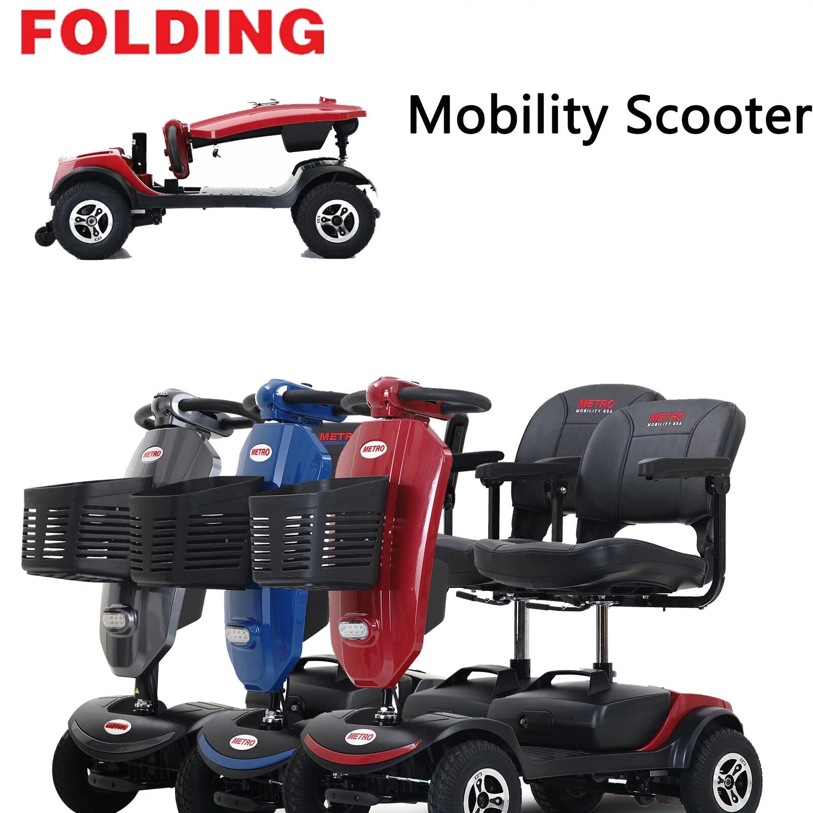 Clerance! Drive Medical Scout Compact Travel Power Scooter, 4 Wheel