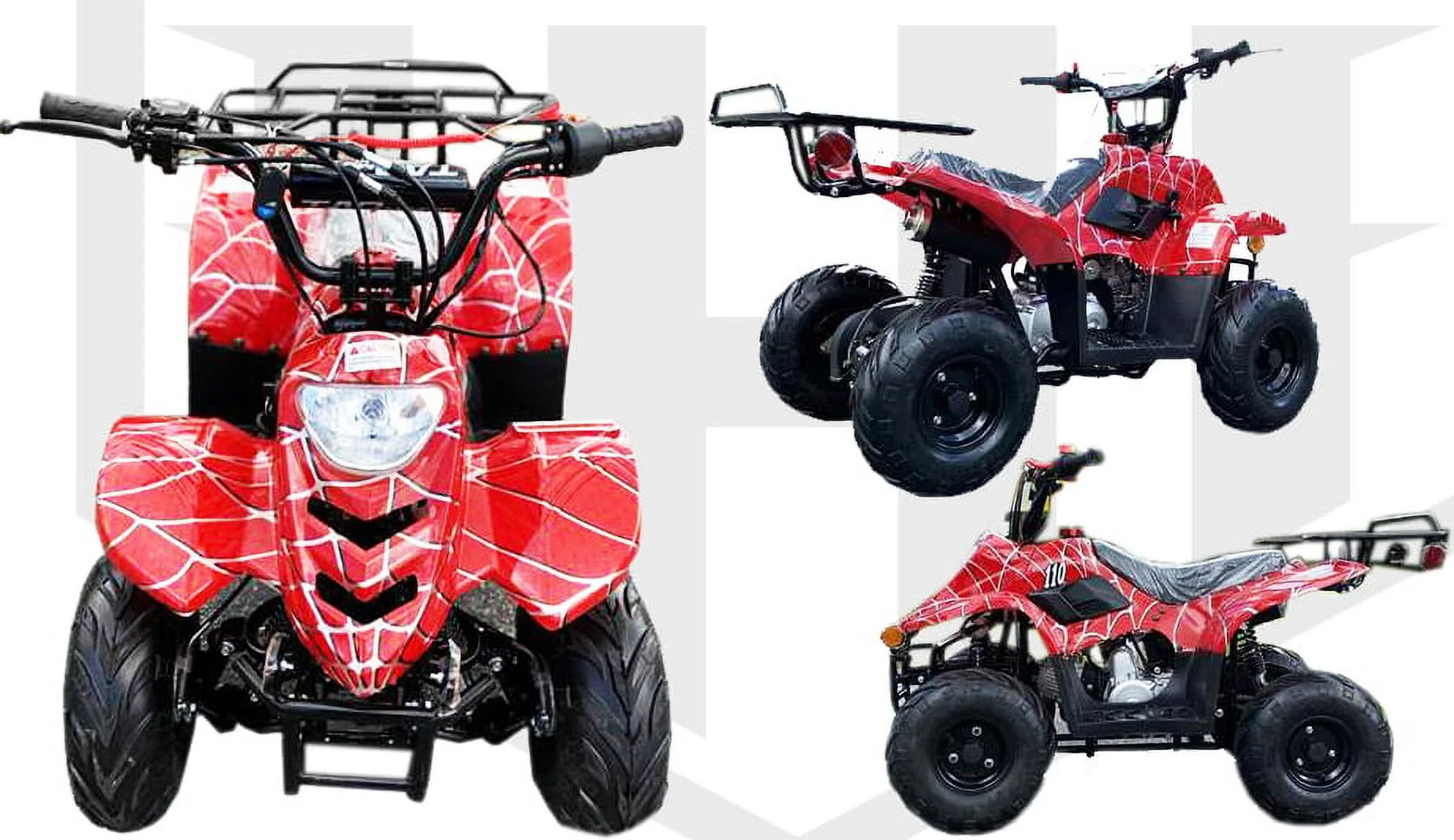 Red Spider Taotao 110cc Raider 6 Kids Air Cool, Single Cylinder ATV