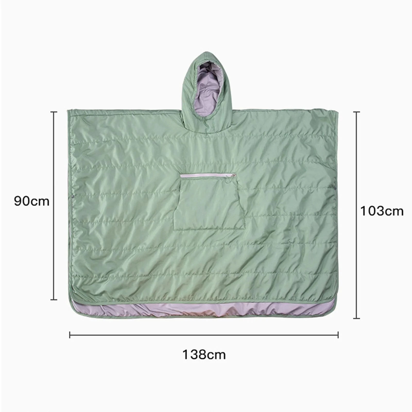 Sleeping Bag Cloak, Hooded Blanket, Hammock Wearable Cape with Hat Warm Windproof Lightweight Portable for Camping Men Travel