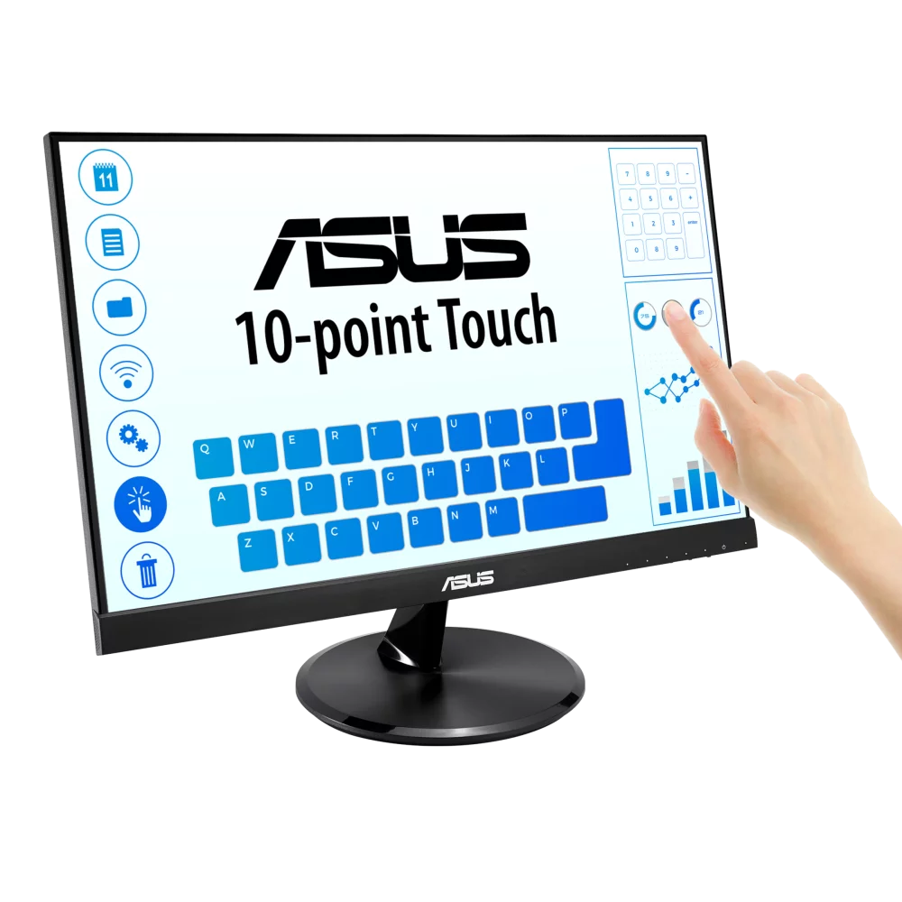 ASUS VT229H 22" (21.5" Viewable) Full HD 1920 x 1080P IPS, 178° Wide Viewing Angle, Frameless, Flicker free, Low Blue Light, HDMI Touchscreen Monitor