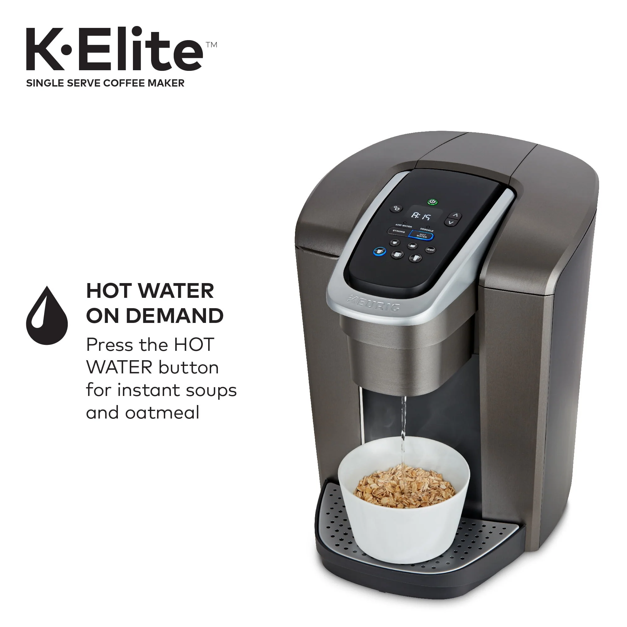 Keurig K-Elite, Single Serve K-Cup Pod Coffee Maker, Brushed Gold