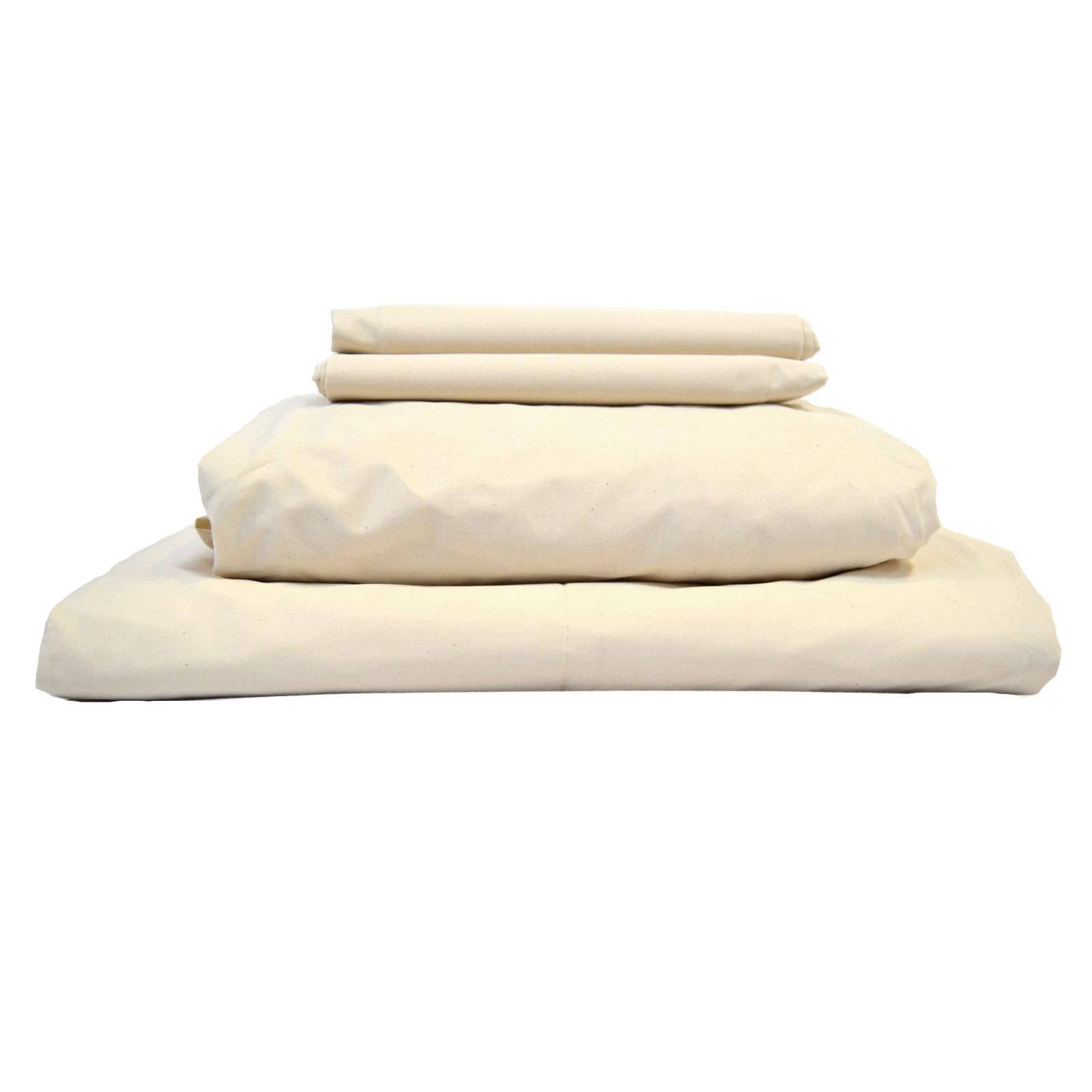 Coyuchi 300 Thread Count Organic Percale Fitted Sheet, Twin, Natural