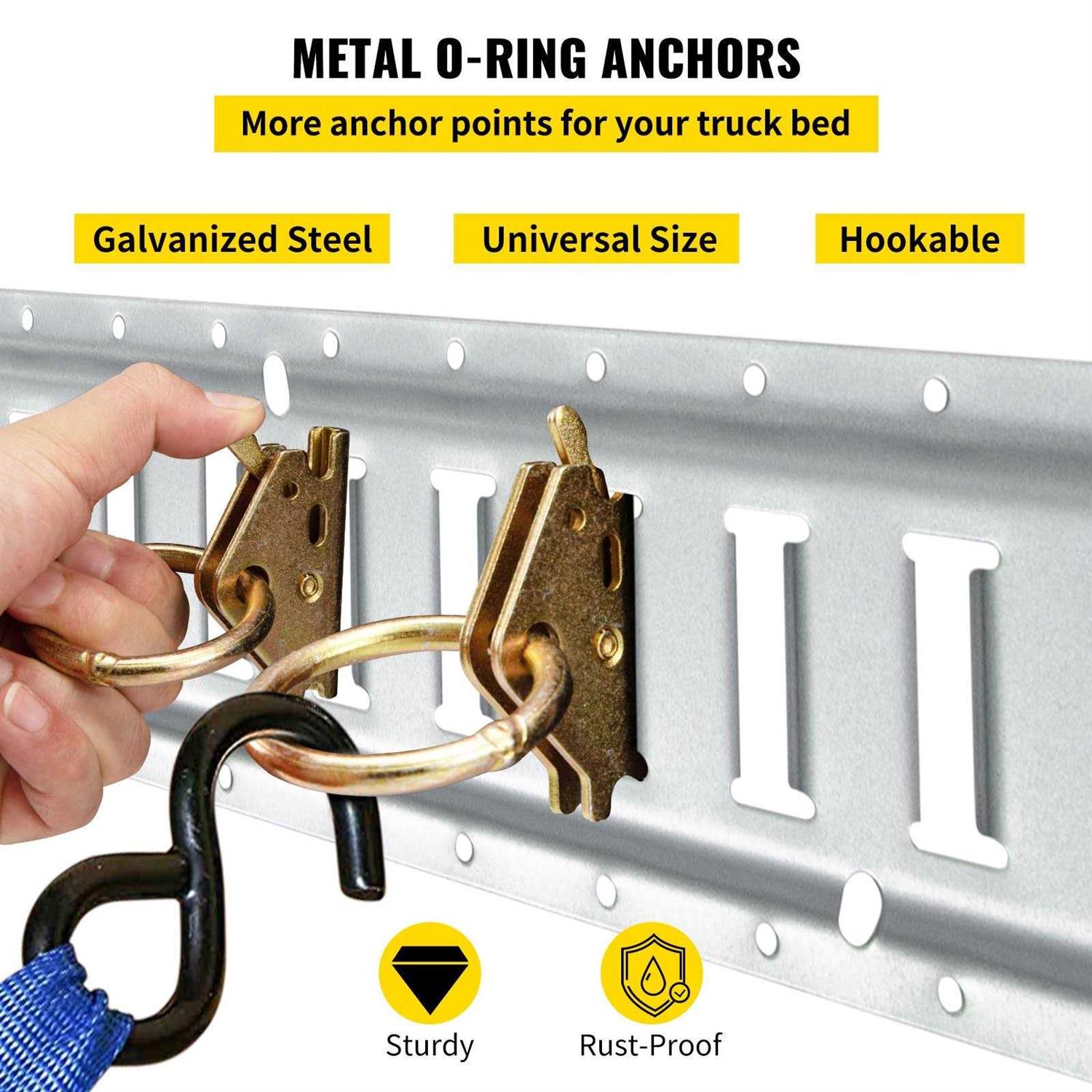 VEVOR E Track Tie-Down Rail Kit 34pcs 5FT E-Tracks Set Includes 8 Steel Rails - Shop Hardware Tools Online Store