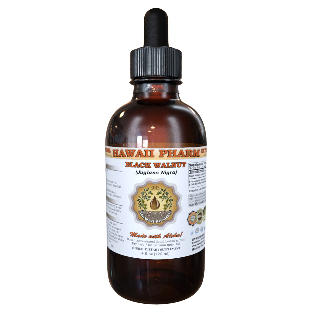 Black Walnut (Juglans Nigra) Tincture, Organic Dried Hull Powder Liquid Extract, Hei Che Tao, Herbal Supplement 4 oz