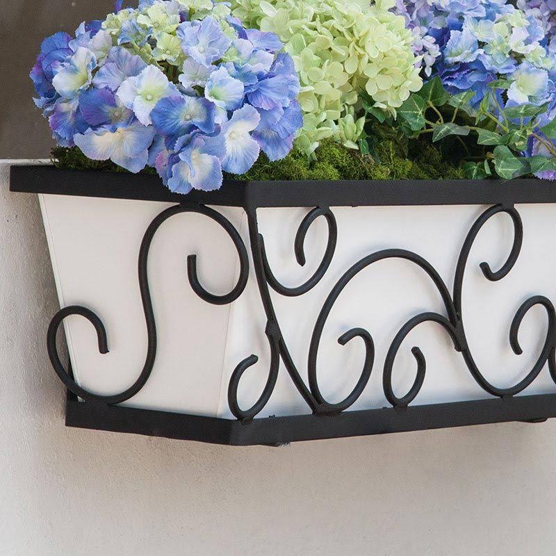 60in. Regalia Decora Window Box with White Galvanized Liner
