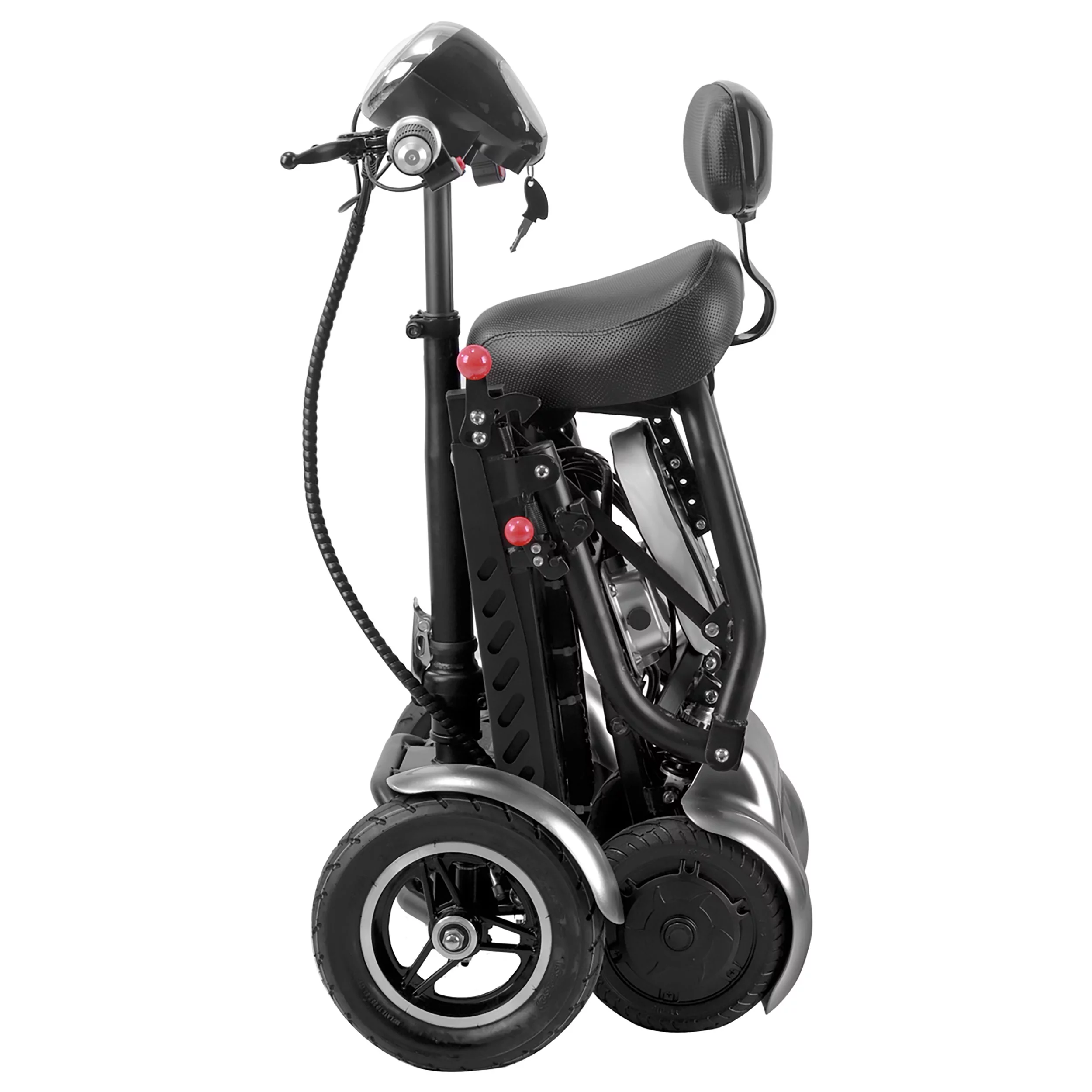 Bangeran Electric Mobility Scooter, 4 Wheel Foldable Portable, Up to 12 Miles - Blue