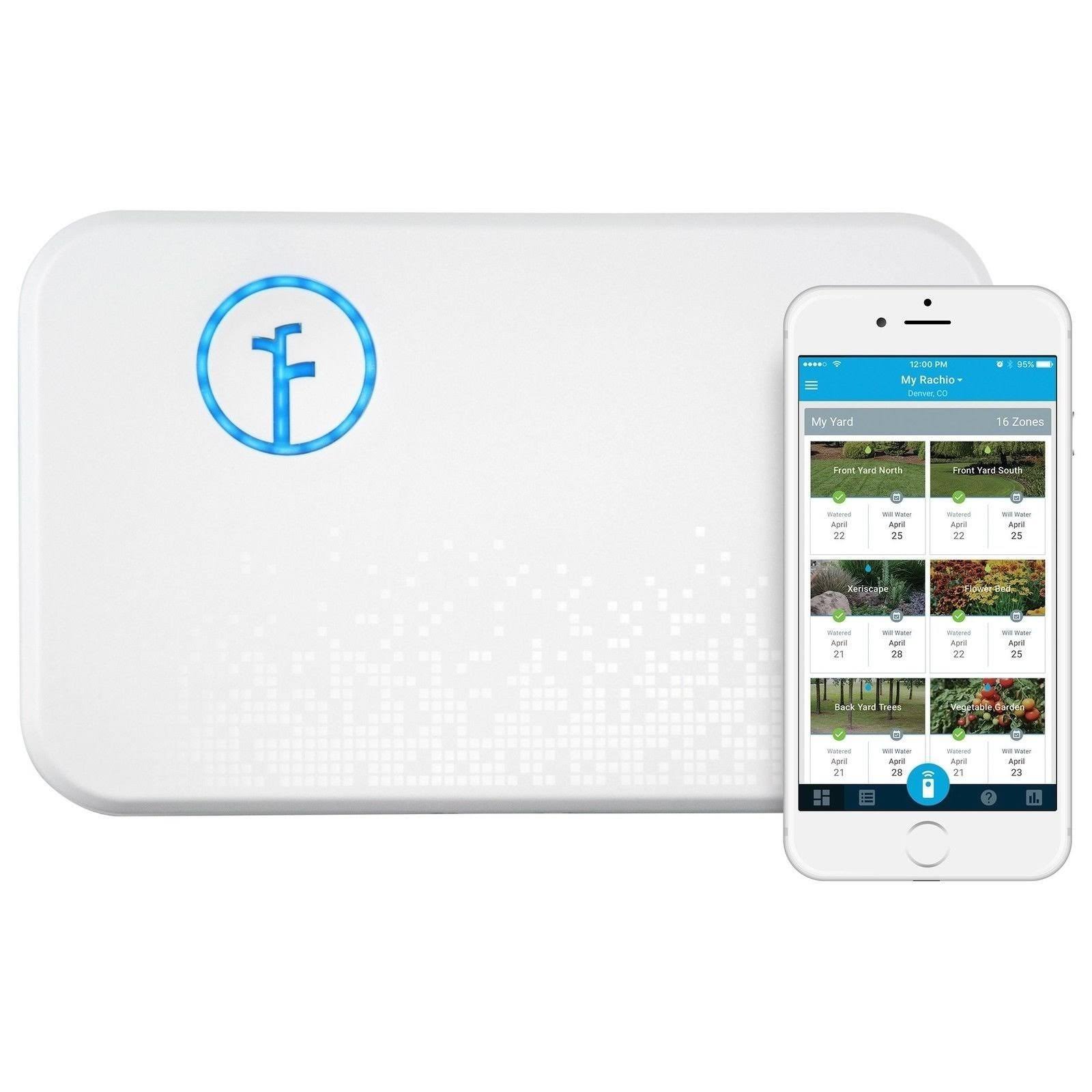 Rachio Smart Sprinkler Controller, 16 Zone 2nd Generation, Works with Amazon Alexa, White