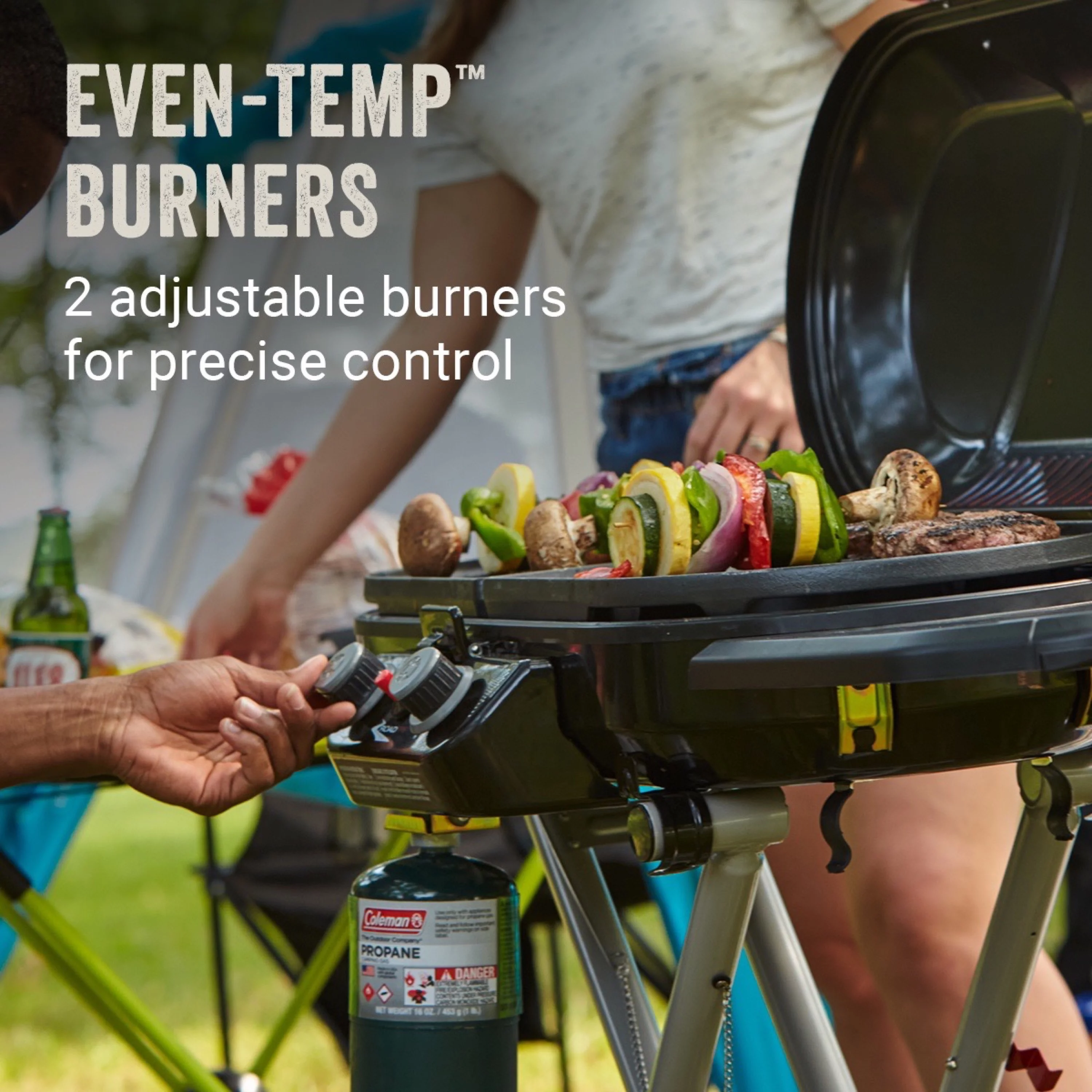 Coleman RoadTrip X-Cursion 2 Burner Propane Gas Portable Grill