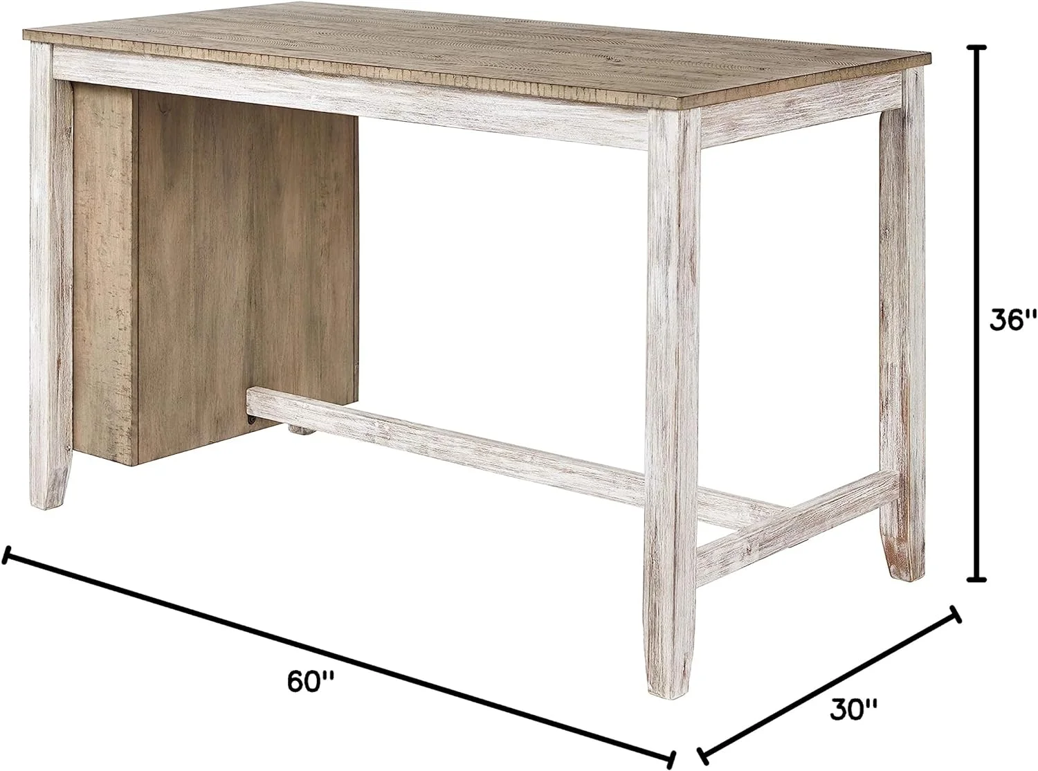 Signature Design by Ashley Casual Skempton Counter Height Dining Table  White/Light Brown