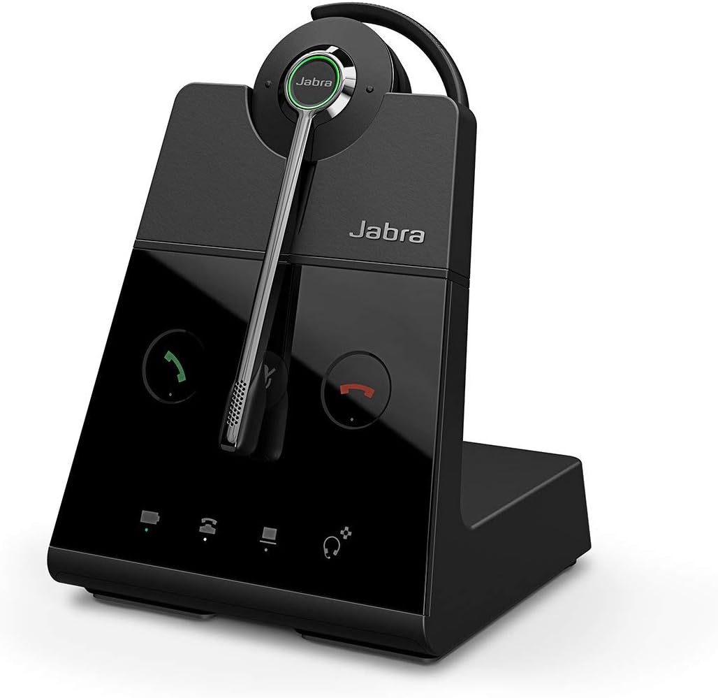 Jabra Engage 65 Wireless Stereo Headset with 14201-17 Link 17 EHS Adapter for Polycom