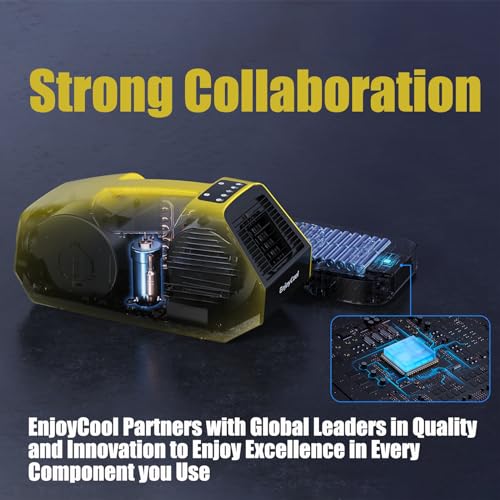 Enjoycool Portable Air Conditioners•pet houses,2380BTU Fast Cooling Outdoor Air Conditioner,Built-in Cool,Fan,Sleep Modes•24Volt 220W Low Power Consumption•tent air conditioner