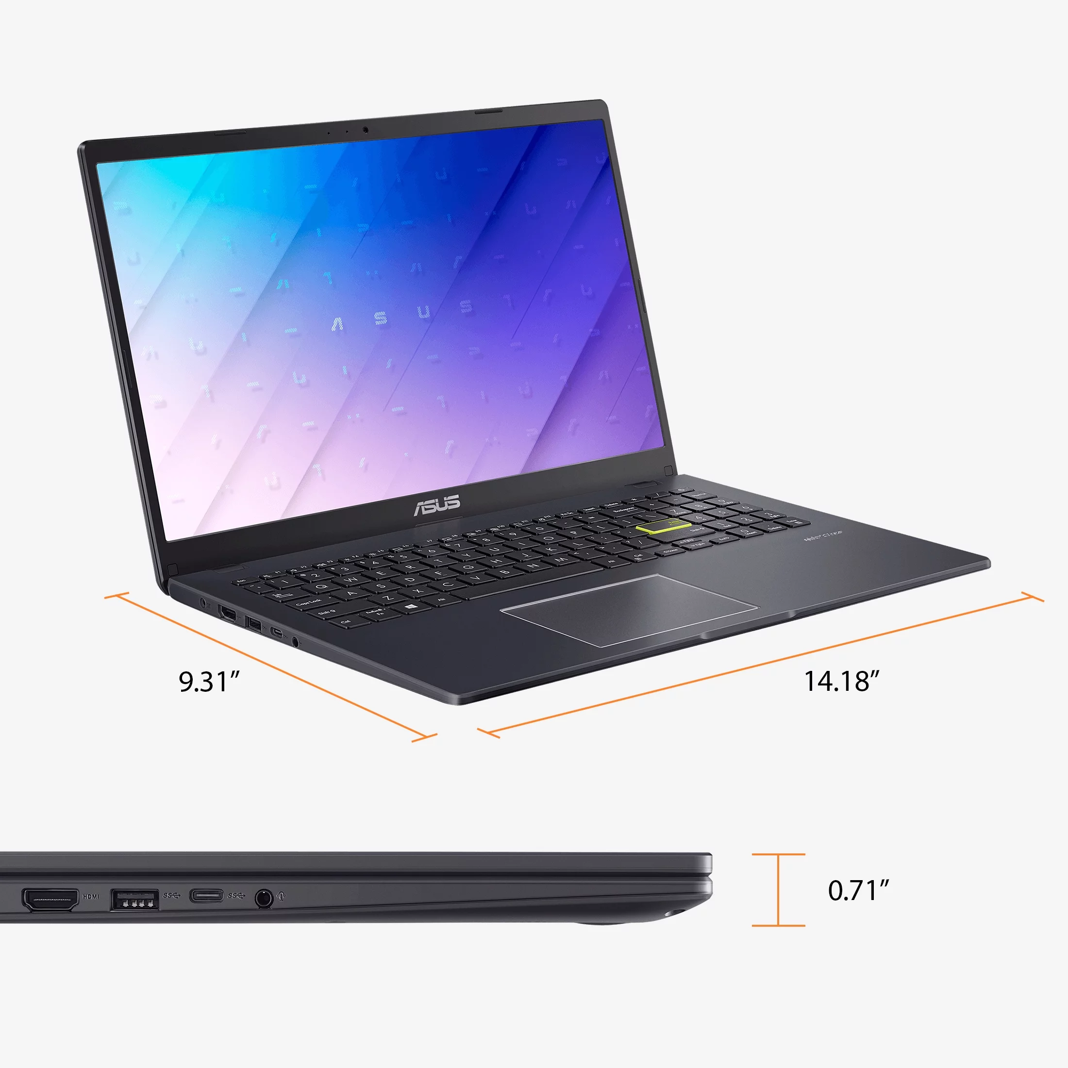 ASUS 15.6" FHD Laptop, Intel Pentium, 4GB RAM, 128GB eMMC, Windows 11 Home in S mode with One Year of Microsoft 365 included,  L510MA-WS21
