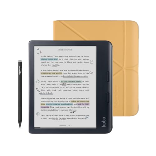 Kobo Libra Colour Black eReader with Case Bundle